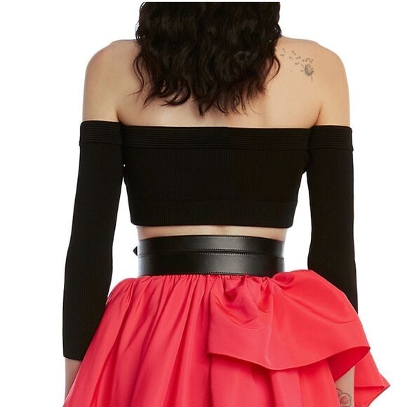 Alexander McQueen Off-The-Shoulder Crop Top size XL - Picture 3 of 12